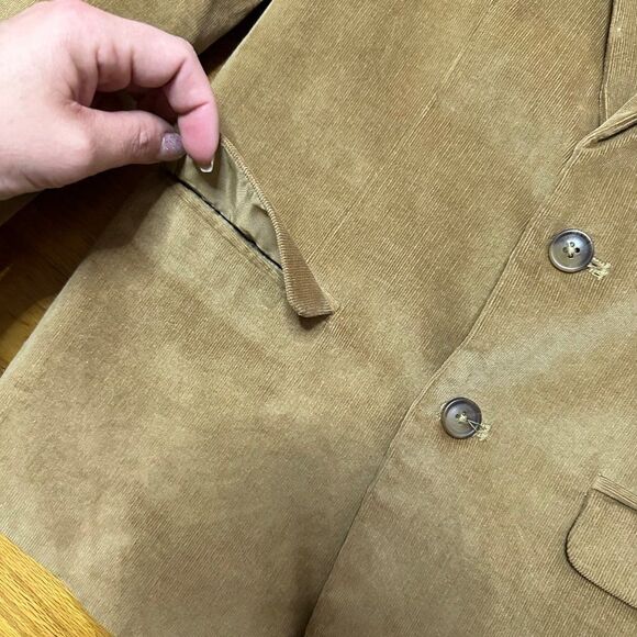Vintage Classic Club Brushed Corduroy Two Button Blazer Jacket 10/12 - Picture 2 of 8